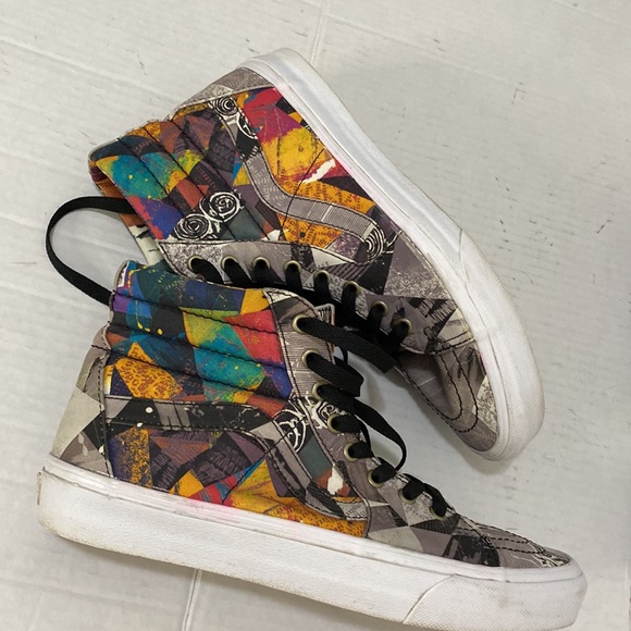 Van Off the Wall Abstract Sk8HI Multi Colour Unisex Sneakers Size 8.5 - Picture 9 of 11
